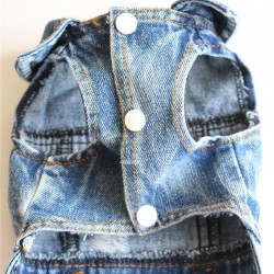 Custom Pet Ripped Jeans Denim Vest Coat Clothes Puppy Four Seasons Clothes