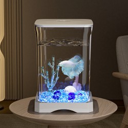 Mini Desktop Fish Tank W/LED Light