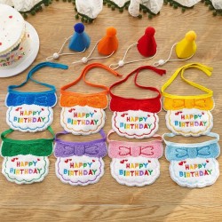 Custom Pet Birthday Scarves Christmas Decorations Small Scarf Happy Birthday Cat Gift