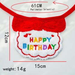 Custom Pet Birthday Scarves Christmas Decorations Small Scarf Happy Birthday Cat Gift