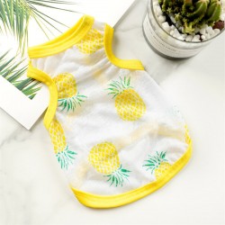 Summer Vest Dog Clothes Thin Section Breathable Sunscreen Print Small Cat Vest Dog Clothes