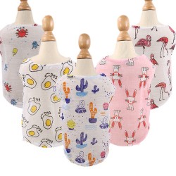 Summer Vest Dog Clothes Thin Section Breathable Sunscreen Print Small Cat Vest Dog Clothes