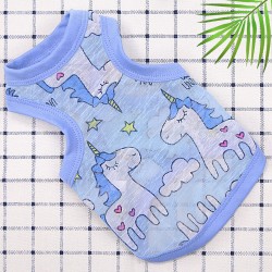 Summer Vest Dog Clothes Thin Section Breathable Sunscreen Print Small Cat Vest Dog Clothes