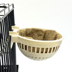 Plastic Hanging Bird Nest with Natural Hemp Nest Pad, Special Bird Breeding Box