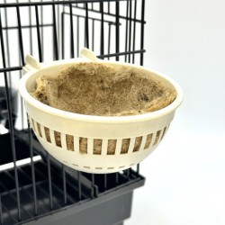 Plastic Hanging Bird Nest with Natural Hemp Nest Pad, Special Bird Breeding Box