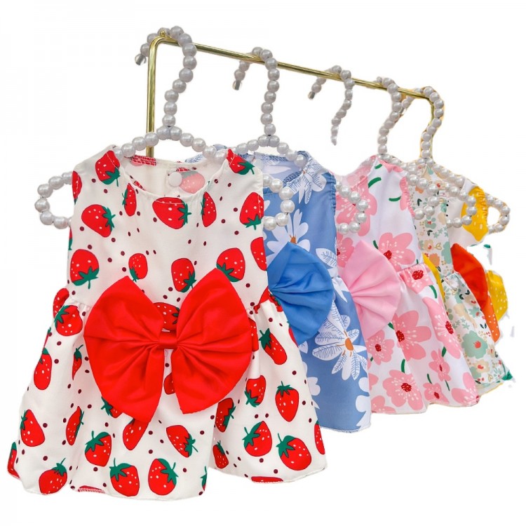 Custom Dog Bowknot Dress
