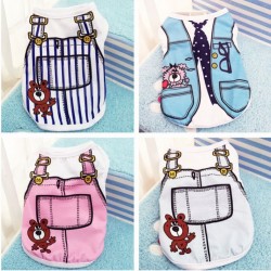 Cartoon Pet Summer Shirt Clothes Cartoon Clothing Summer Shirt Casual T-Shirt for Small Pet Supplies