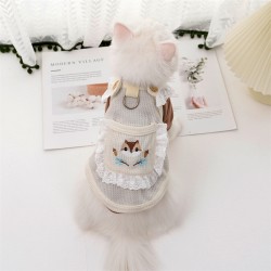 Outdoor Cute Cat Vest Clothes Pet Sweat-shirt Dog Harness Dress Clothes Summer for Dogs