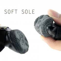 Winter Waterproof Pet Shoes Non-slip Bottom PU Shoes Warm Snow Boots 4Pcs/Set for Large Dogs