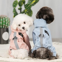 Wholesale Pet Rainproof Jacket Breathable Reflective Clothing Dog Four-legged Raincoat