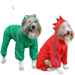 Waterproof Dog Dinosaur Raincoat