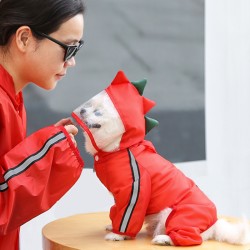 Waterproof Dog Dinosaur Raincoat German Shepherd Big Dog Raincoat Cloth Fashion Solid New Baby 1pcs