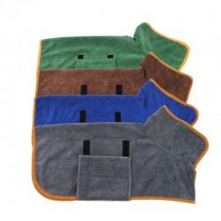 Thickened Absorbent Pet Bathrobe Wrap Waist Bathrobe Towel Hot Sale Microfiber Cute Hoodies Polyester Dogs Winter Print