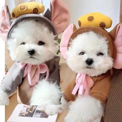 Wholesale Small Dog Hoodie Cute Fruit Dog Clothes Small Dog Hoodie Warm Fleece Pet Clothes
