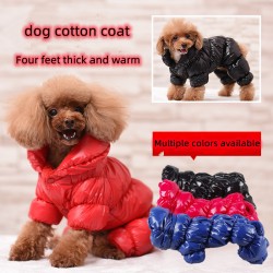 Wholesale Warm Dog Jacket Waterproof Winter Warm Small and Medium Dog Pattern Cotton Coat
