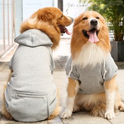 Custom Dog Sweater Hoodies Fleece Warm Sweatshirt Pet Clothes with Pocket to Store Dog Food