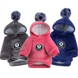 Hooded Velvet Dog Sweater