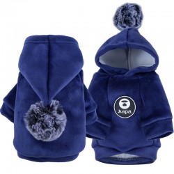 Hooded Velvet Dog Sweater Thickened Two-leg Sweater Pet Clothing Factory Wholesale Gold Cartoon Winter Clothes for Women