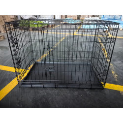 Custom Pet Cage Factory Single Double Door Foldable Stainless Steel Pet Pen Indoor Dog Kennels Dog Crate Dog Cage Wired