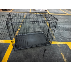 Custom Pet Cage Factory Single Double Door Foldable Stainless Steel Pet Pen Indoor Dog Kennels Dog Crate Dog Cage Wired