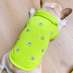 Custom French Bulldog T-Shirts Clothes Handsome Embroidered Tide Brand Dog Shirts Clothes T-shirts
