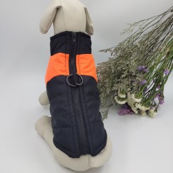 Pet Winter Warm Jacket Winter Warm Vest Thickened Zipper Jacket Pet Apparel Print Sports Dog Face Waterproof