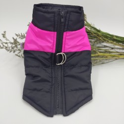 Pet Winter Warm Jacket Winter Warm Vest Thickened Zipper Jacket Pet Apparel Print Sports Dog Face Waterproof