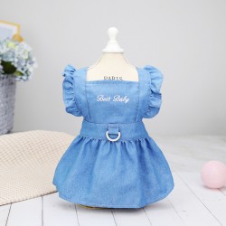 Towable Dog Clothing Dress Cat Puppy Clothes Spring and Summer Thin Skirt
