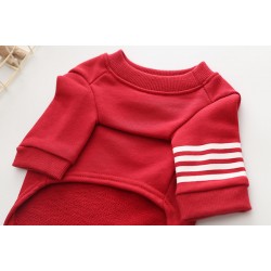 Wholesale Pullover Cotton T-Shirts Clothing Bulldog Classic Solid Color Striped Clothes Dog Pullover T-shirts Cotton Opp Bag