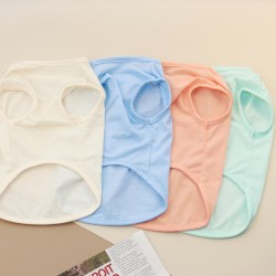 Pet Clothes Thin Vest Dog Cat Spring and Summer Customized Logo Cartoon Print Top Children Clothes Summer 4 Color