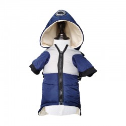 Custom Winter Dog Harness One Plush Thickened Waterproof Teddy Dog Pet Jacket
