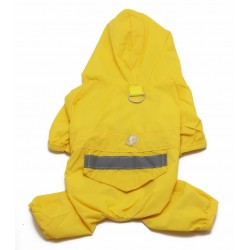 Wholesale Reflective Dog Raincoat Pet Clothes Four Legs Hooded Dog Raincoat