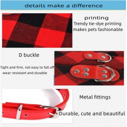 Dog Collar Saliva Towel Neck Sleeve Cover Cat Plaid Triangle Scarf Ornament Jewelry