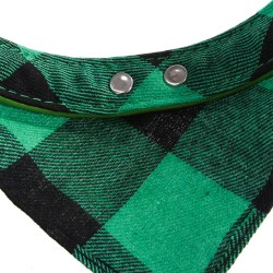 Dog Collar Saliva Towel Neck Sleeve Cover Cat Plaid Triangle Scarf Ornament Jewelry