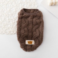 Dog Coral Velvet Sweater Clothes Sleeveless Dog Jacket Pet Clothing Wholesale