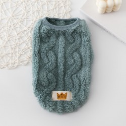 Dog Coral Velvet Sweater Clothes Sleeveless Dog Jacket Pet Clothing Wholesale