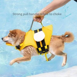 Bee Shape Dog Jacket Medium Small Dog Swimwear Pet Buoyancy Jacket Clothing