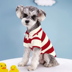 Summer Cotton Dog Shirt Striped Dog Minimalist T-shirt Pet Clothes,pet Supplies