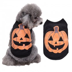 Halloween Puppy Cosplay Costume Cotton Breathable Pet Decoration T-shirt Vest Clothes for Dog