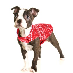 Thickened Pet Fleece Jacket Autumn and Winter, Double-sided Wear with Thickened Printed Fleece Jacket, Coat, Christmas Theam