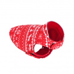Thickened Pet Fleece Jacket Autumn and Winter, Double-sided Wear with Thickened Printed Fleece Jacket, Coat, Christmas Theam