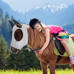 Custom Horse Fly Mask Insect Proof & Breathable Mesh | UV Sun Shield | Adjustable Stretch Fit | for Riding