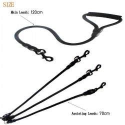Nylon Dog Triple Leash Durable for Three Dogs Outdoor Training Double Leashes for Small Big Dogs