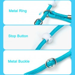 Training Dog Walking Leash Anti-pull P-shaped Pet Rope Leash Integrated Collar and Leash Slip Lead