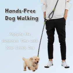 Dog Double Heads Leash Walking Leads Chew Resistant Dogs Nylon Leash 2.3m 7.5Ft Leash for Dogs Camping