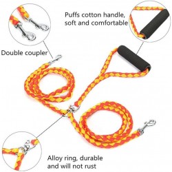 Dog Walking Double Leash Dual 2 Heads Braided Puppy String Rope Big 2 Coupler Leash for Training Two Dogs