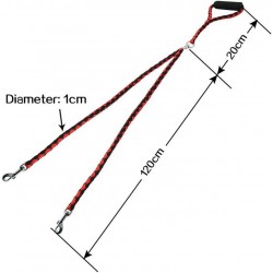 Dog Walking Double Leash Dual 2 Heads Braided Puppy String Rope Big 2 Coupler Leash for Training Two Dogs