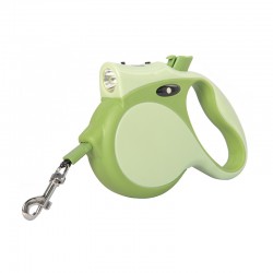 Custom Pet Extendable Leash Nylon Pet Rope Retractable Dog & Cat Leash Reflective Carabiner With Led Light