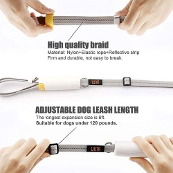 Durable Dog Nylon Leash Traveling Anti-lost Dog Rope New Grip Elastic Rope for Small and Medium Dog