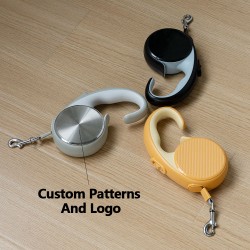 One-handed Dog Brake Leash Tape Retractable Dog Leash With Anti-slip Handle Dog Collar Leashes